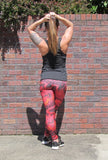 Red Snakeskin Legging