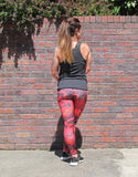 Red Snakeskin Legging